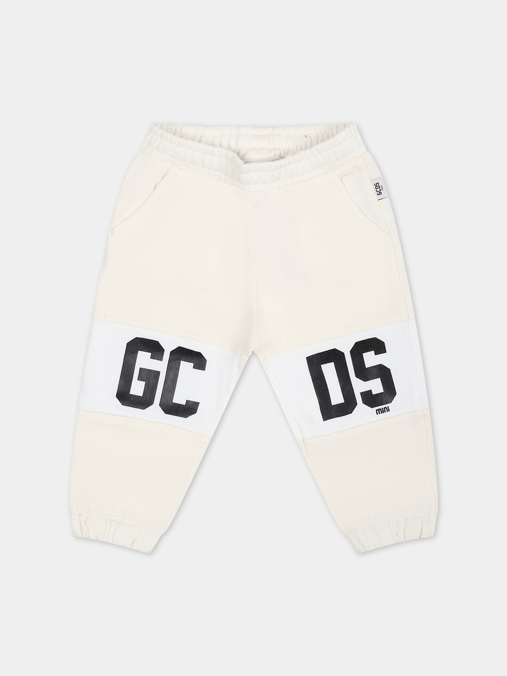 Pantalon blanc pour bébé avec logo